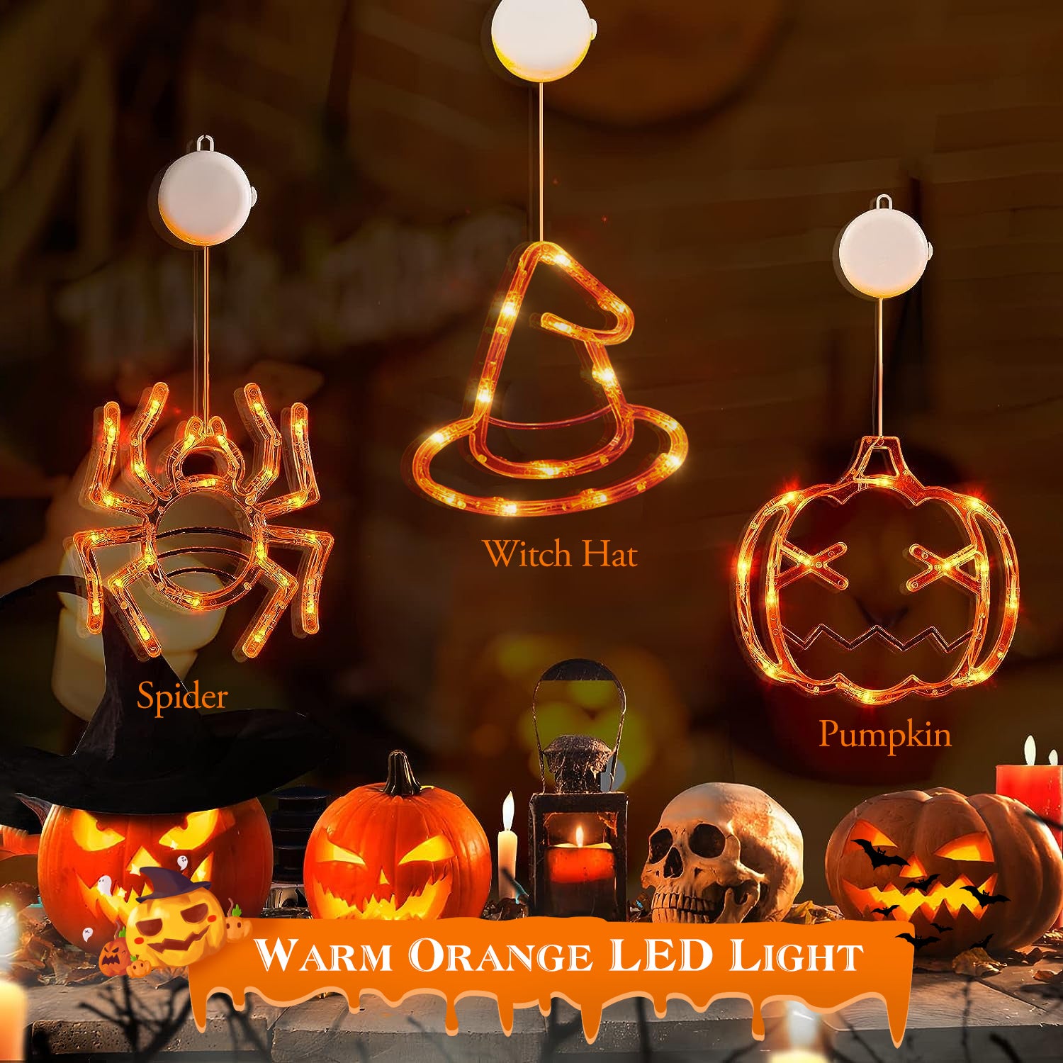 Halloween LED Window Silhouette Lights