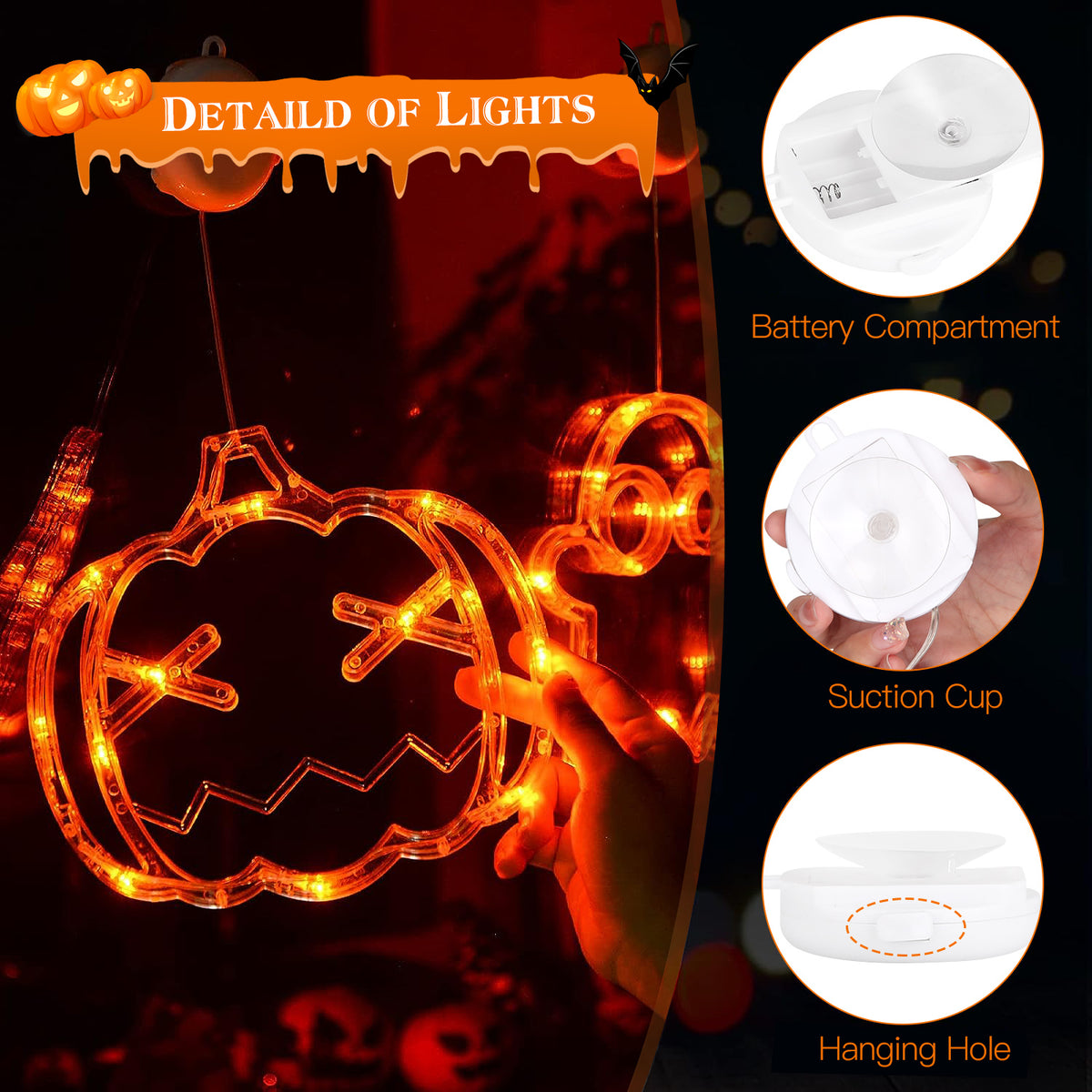 Halloween LED Window Silhouette Lights
