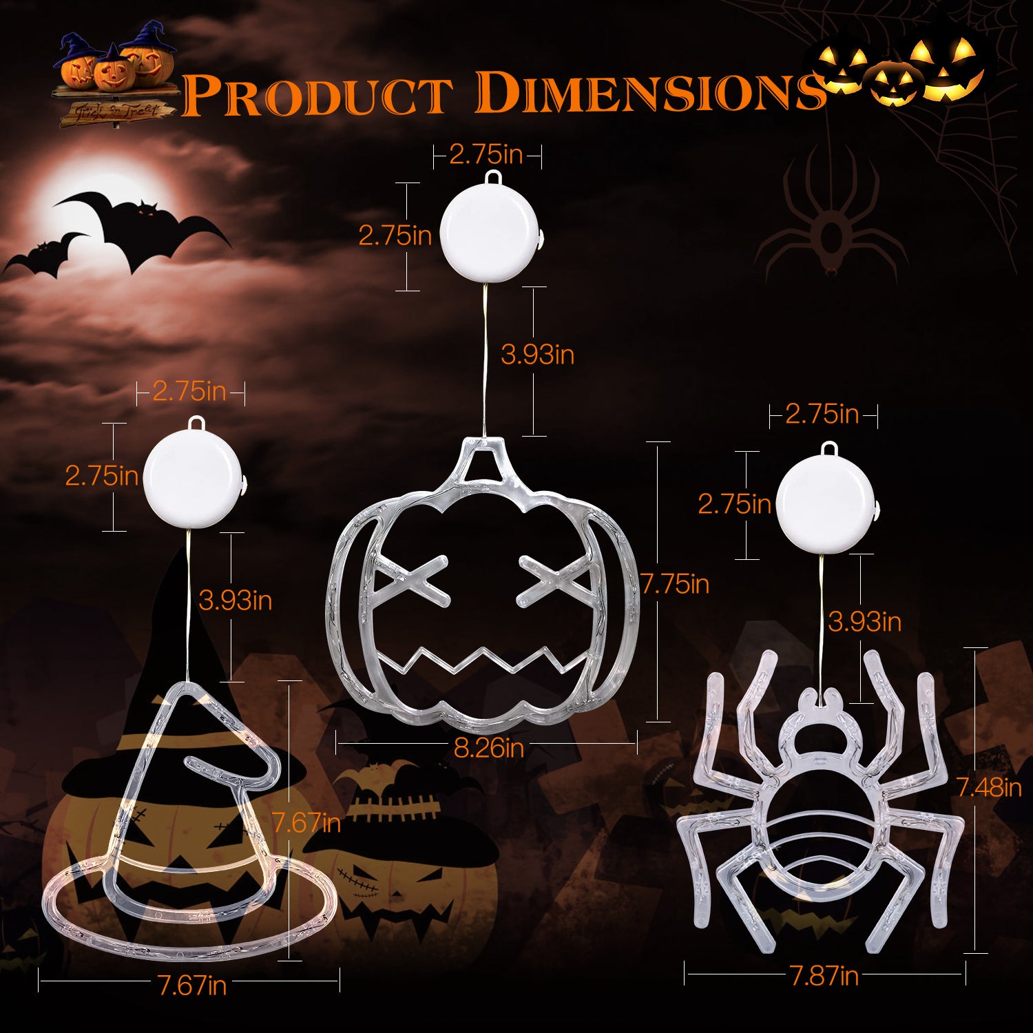 Halloween LED Window Silhouette Lights