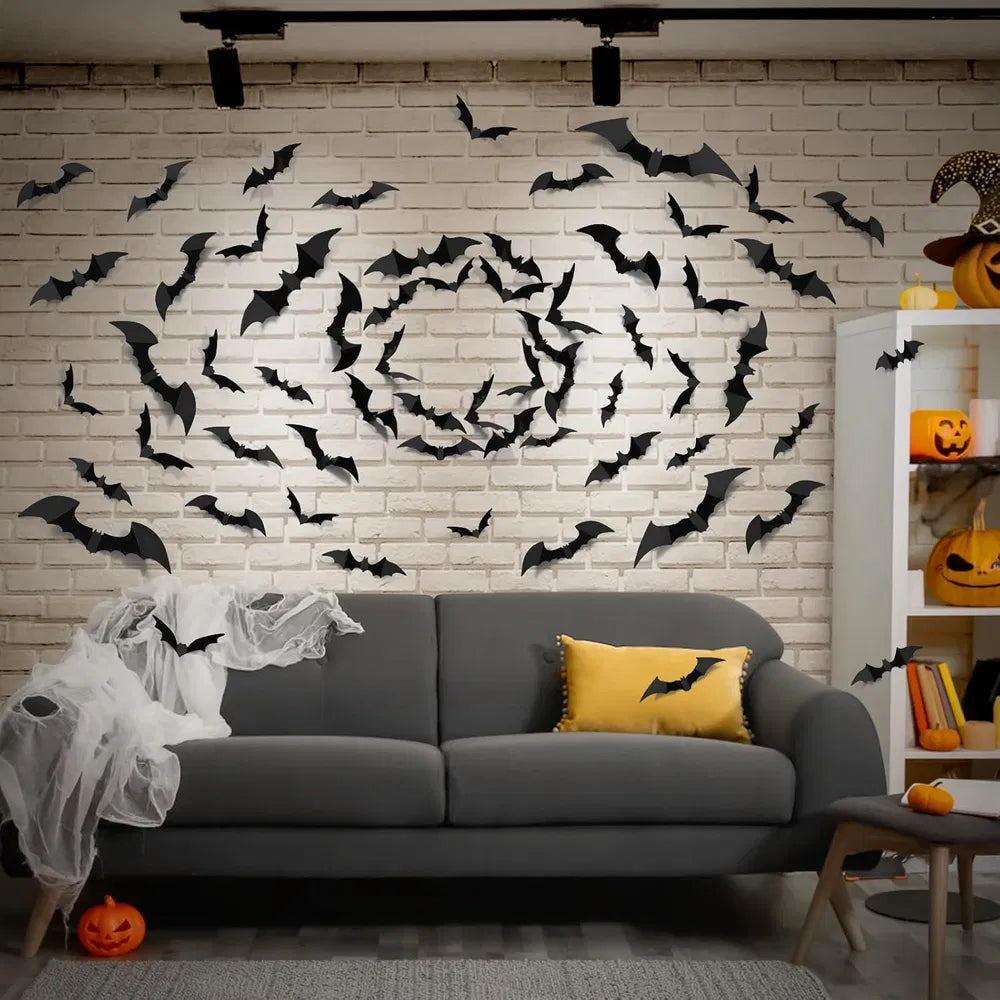 3D Halloween Bat Wall Decorations